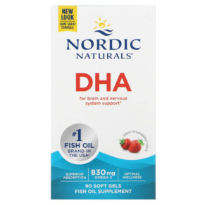 Thực phẩm chức năng Nordic Naturals DHA Strawberry 90 Soft Gels 768990017438