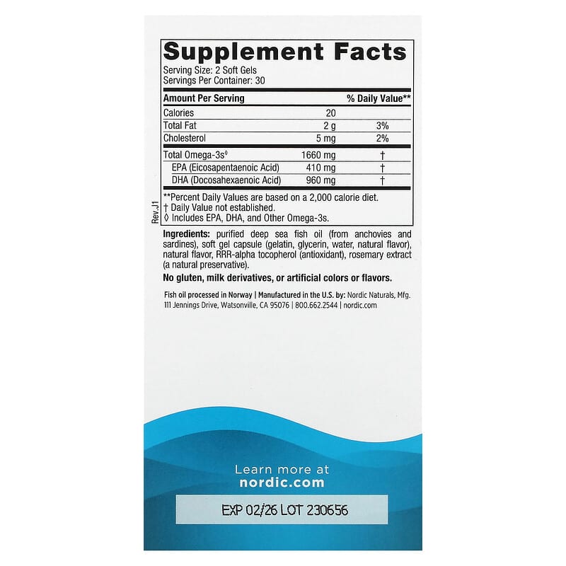 Nordic Naturals DHA Xtra Strawberry 60 Soft Gels 2 Thành phần vi chất của Nordic Naturals DHA Xtra Strawberry 60 Soft Gels 768990017452