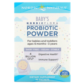 Thực phẩm chức năng Nordic Naturals Nordic Flora Baby's Probiotic Powder Ages 6 Months - 3 Years 4 Billion CFU 30 Packets 768990016752