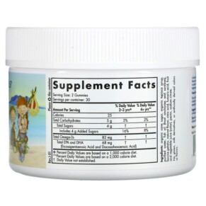 Thành phần vi chất của Nordic Naturals Nordic Omega-3 Gummies Tangerine 82 mg 60 Gummies 768990301308