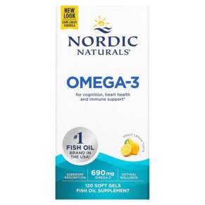 Thực phẩm chức năng Nordic Naturals Omega-3 Lemon 345 mg 120 Soft Gels 768990027604
