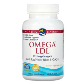 Thực phẩm chức năng Nordic Naturals Omega LDL With Red Yeast Rice and CoQ10 384 mg 60 Soft Gels 768990018602