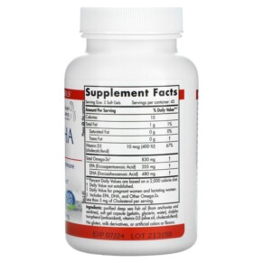 Thành phần vi chất của Nordic Naturals Prenatal DHA 500 mg 90 Softgels 768990500947