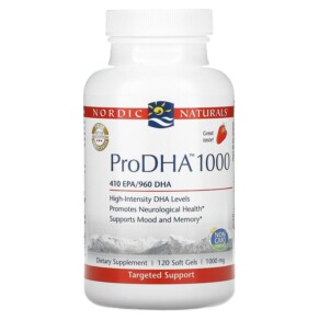 Thực phẩm chức năng Nordic Naturals ProDHA 1000 Strawberry 1000 mg 120 Soft Gels 768990017469