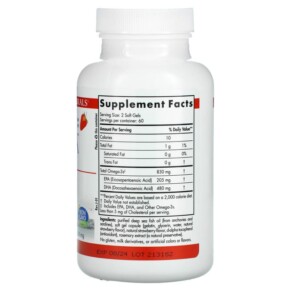 Thành phần vi chất của Nordic Naturals ProDHA Strawberry 250 mg 120 Soft Gels 768990510908