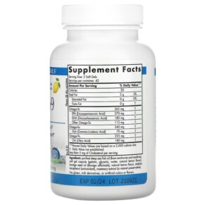 Thành phần vi chất của Nordic Naturals ProEFA 3-6-9 Lemon 1000 mg 90 Soft Gels 768990030918