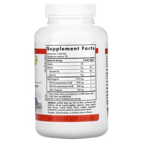 Thành phần vi chất của Nordic Naturals ProEPA Lemon 1.000 mg 180 Soft Gels 768990080616