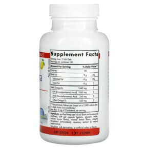 Thành phần vi chất của Nordic Naturals ProEPA Xtra Lemon 1.000 mg 120 Soft Gels 768990070631