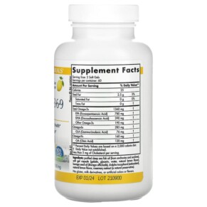 Thành phần vi chất của Nordic Naturals ProOmega 3-6-9 Lemon 1000 mg 120 Soft Gels 768990121289