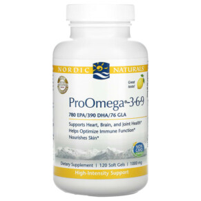 Thực phẩm chức năng Nordic Naturals ProOmega 3-6-9 Lemon 1000 mg 120 Soft Gels 768990121289