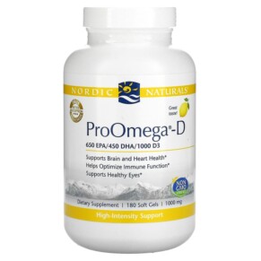 Thực phẩm chức năng Nordic Naturals ProOmega-D Lemon 1.000 mg 180 Soft Gels 768990141249