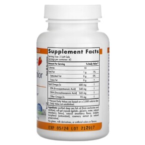 Thành phần vi chất của Nordic Naturals ProOmega Junior Strawberry 340 mg 90 Soft Gels 768990071003