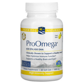Thực phẩm chức năng Nordic Naturals ProOmega Lemon 1.000 mg 60 Soft Gels 768990121203