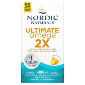 Thực phẩm chức năng Nordic Naturals Ultimate Omega 2X Lemon 1.075 mg 60 Softgels 768990021503