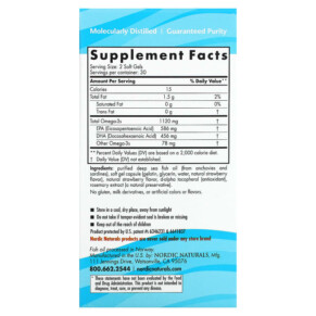 Thành phần vi chất của Nordic Naturals Ultimate Omega 2X Teen Ages 12-18 Strawberry 60 Mini Soft Gels 768990061103