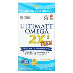 Thực phẩm chức năng Nordic Naturals Ultimate Omega 2X Teen Ages 12-18 Strawberry 60 Mini Soft Gels 768990061103