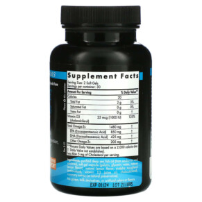 Thành phần vi chất của Nordic Naturals Ultimate Omega-D3 Sport 60 Soft Gels 768990018084