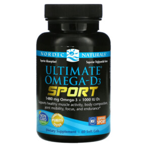 Thực phẩm chức năng Nordic Naturals Ultimate Omega-D3 Sport 60 Soft Gels 768990018084