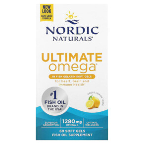 Thực phẩm chức năng Nordic Naturals Ultimate Omega Lemon 640 mg 60 Soft Gels 768990017971