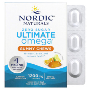 Thực phẩm chức năng Nordic Naturals Ultimate Omega Tropical Fruit 600 mg 54 Gummy Chews 768990018039
