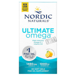 Thực phẩm chức năng Nordic Naturals Ultimate Omega Xtra Lemon 740 mg 60 Soft Gels 768990017995