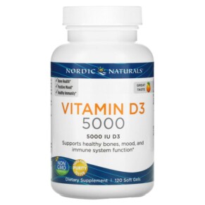 Thực phẩm chức năng Nordic Naturals Vitamin D3 5000 Orange 5.000 IU 120 Soft Gels 768990015038