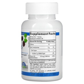 Thành phần vi chất của Nordic Naturals Vitamin D3 Gummies Wild Berry 1.000 IU 60 Gummies 768990311451