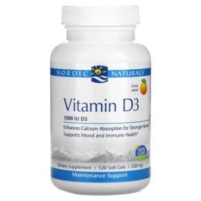 Thực phẩm chức năng Nordic Naturals Vitamin D3 Orange 1.000 IU 120 Soft Gels 768990016011