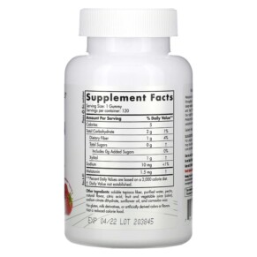 Thành phần vi chất của Nordic Naturals Zero Sugar Melatonin Gummies Raspberry 1.5 mg 120 Gummies 768990301896