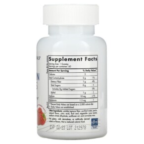 Thành phần vi chất của Nordic Naturals Zero Sugar Melatonin Gummies Raspberry 1.5 mg 60 Gummies 768990301889