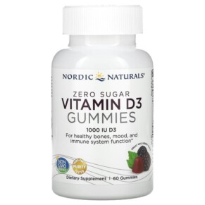 Thực phẩm chức năng Nordic Naturals Zero Sugar Vitamin D3 Gummies Wild Berry 25 mcg (1.000 IU) 60 Gummies 768990311376