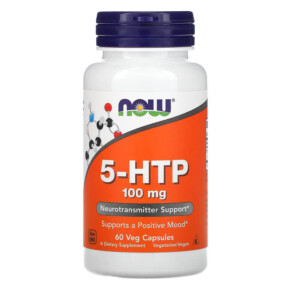 Thực phẩm chức năng NOW Foods 5-HTP 100 mg 60 Veg Capsules 733739001054