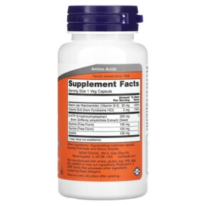 Thành phần vi chất của NOW Foods 5-HTP Double Strength 200 mg 60 Veg Capsules 733739001085