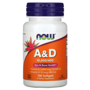 Thực phẩm chức năng NOW Foods A&D 100 Softgels 733739003508