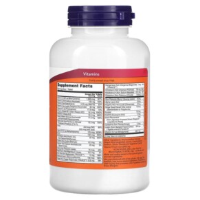 Thành phần vi chất của NOW Foods ADAM Superior Men's Multi 120 Tablets 733739038760