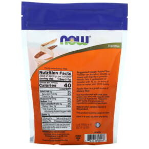 Thành phần vi chất của NOW Foods Apple Fiber Pure Powder 12 oz (340 g) 733739059086