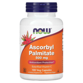 Thực phẩm chức năng NOW Foods Ascorbyl Palmitate 500 mg 100 Veg Capsules 733739006080
