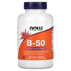 Thực phẩm chức năng NOW Foods B-50 250 Veg Capsules 733739004222