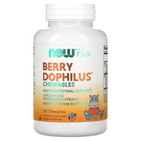 Thực phẩm chức năng NOW Foods Berry Dophilus Kids 2 Billion CFU 120 Chewables 733739029492