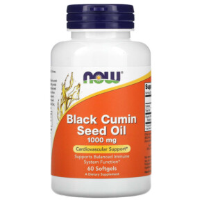 Thực phẩm chức năng NOW Foods Black Cumin Seed Oil 1.000 mg 60 Softgels 733739017116