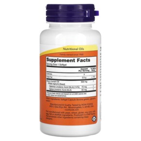 Thành phần vi chất của NOW Foods Black Currant Oil 500 mg 100 Softgels 733739017154
