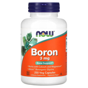 Thực phẩm chức năng NOW Foods Boron 3 mg 250 Veg Capsules 733739014122