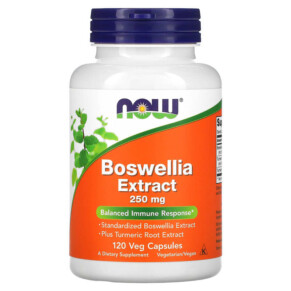 Thực phẩm chức năng NOW Foods Boswellia Extract 250 mg 120 Veg Capsules 733739046147