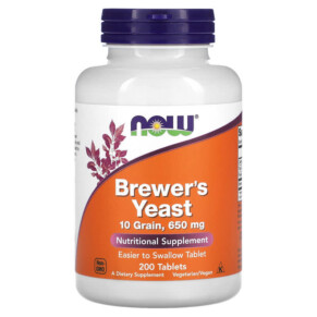 Thực phẩm chức năng NOW Foods Brewer's Yeast 200 Tablets 733739024107