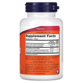 Thành phần vi chất của NOW Foods Buffered C-1000 Complex 90 Tablets 733739007001