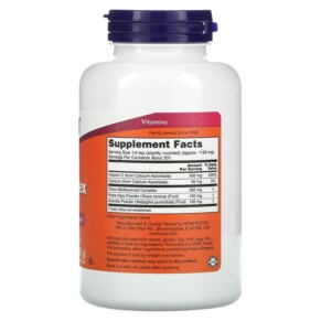 Thành phần vi chất của NOW Foods Buffered C-Complex Powder 8 oz (227 g) 733739007704
