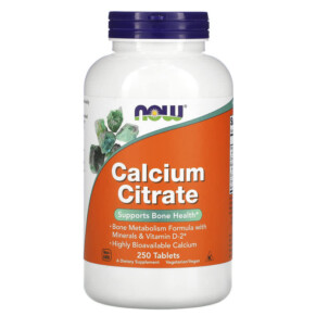 Thực phẩm chức năng NOW Foods Calcium Citrate 250 Tablets 733739012326