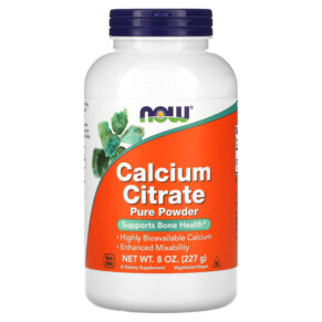 Thực phẩm chức năng NOW Foods Calcium Citrate Pure Powder 8 oz (227 g) 733739012401