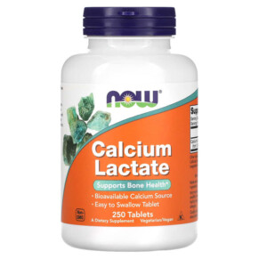 Thực phẩm chức năng NOW Foods Calcium Lactate 250 Tablets 733739012609