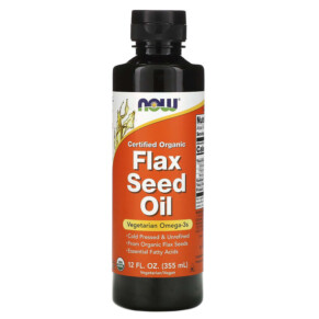 Thực phẩm chức năng NOW Foods Certified Organic Flax Seed Oil 12 fl oz (355 ml) 733739017604